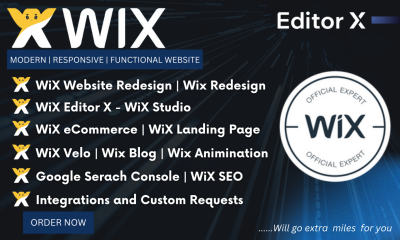 I will do Wix Website Design, Wix Redesign, Wix E-commerce Store Website, Wix Studio SEO