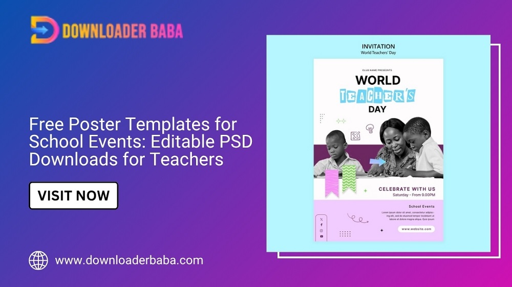 Free Poster Templates for School Events: Editable PSD Downloads for Teachers