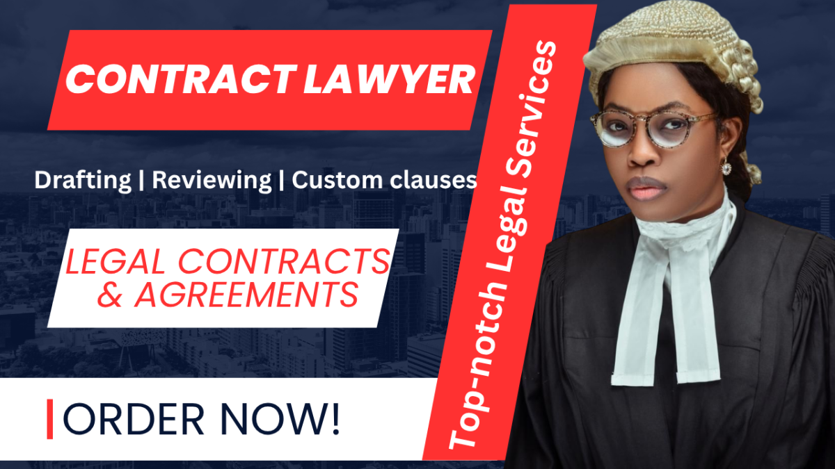 I Will Draft, Review, and Customize Your Legal Contracts and Agreements