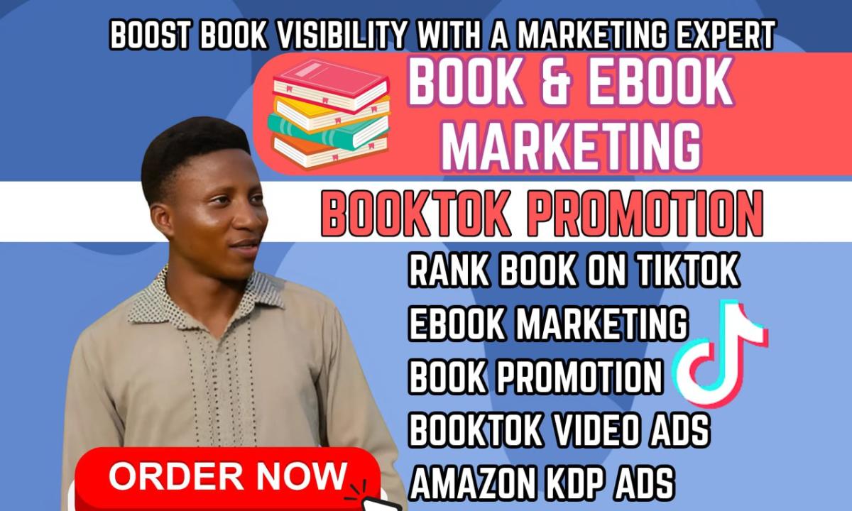 I will viral and rank book on TikTok BookTok promotion eBook marketing book promotion