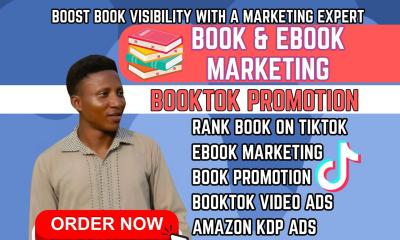 I will viral and rank book on TikTok BookTok promotion eBook marketing book promotion
