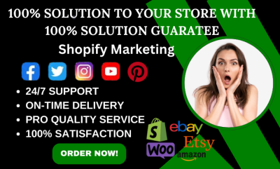 I Will Promote and Market Your Shopify, eBay, Etsy Website to Increase Sales