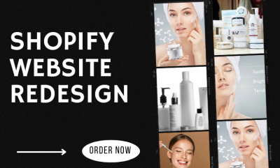 I will expertly redesign Shopify website design, Shopify store, Shopify website redesign