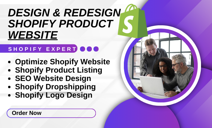 I will redesign your Shopify product website, ecommerce dropshipping store design