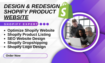 I will redesign your Shopify product website, ecommerce dropshipping store design