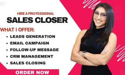 I will be your B2B LinkedIn Marketing Manager and Professional Sales Closer