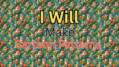 I will create colourful and beautiful cartoon patterns
