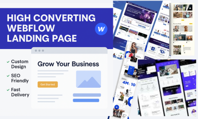 I will create a professional high converting Webflow landing page to grow your business