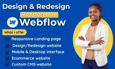 I will design and redesign a modern, responsive Webflow website