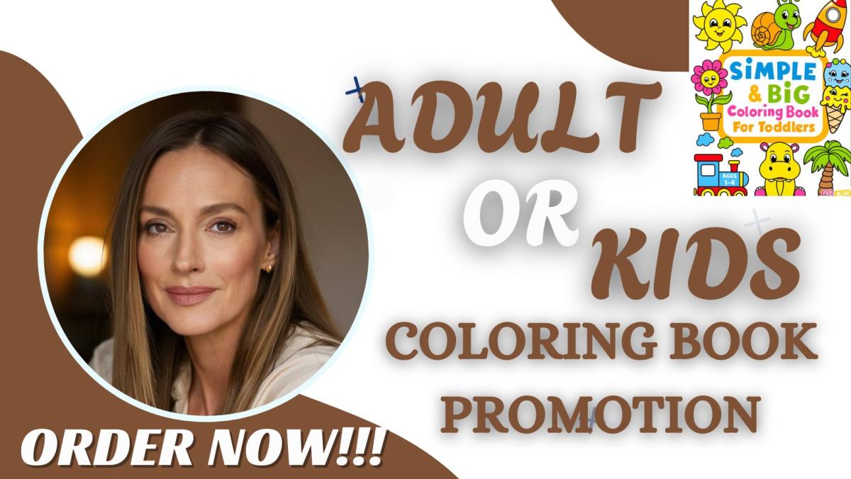 I will do effective adult or kids coloring book promotion ebook marketing