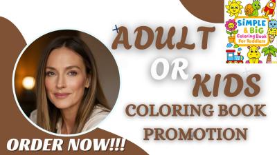 I will do effective adult or kids coloring book promotion ebook marketing