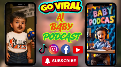 I will make funny baby talking videos your lookalike baby ai baby talking podcast