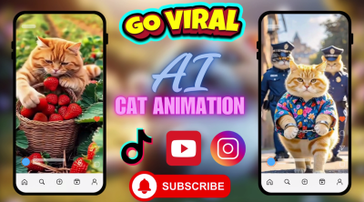 I will create stunning AI cat videos, AI cat shorts, reels, and TikTok content