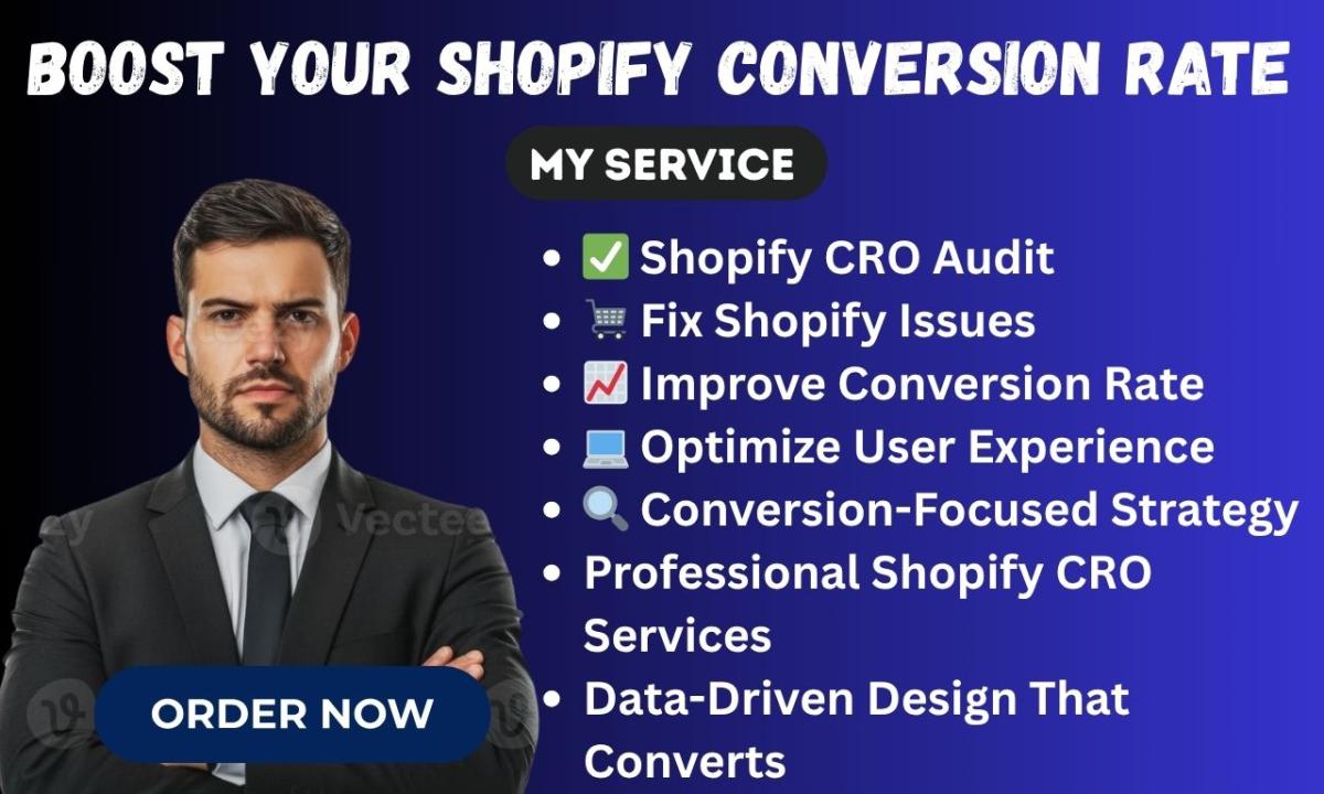 I will increase Shopify CRO | Shopify Conversion Rate Optimization & CRO Audit