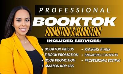 I will viral booktok video book trailer ebook promotion book promotion amazon kdp ads