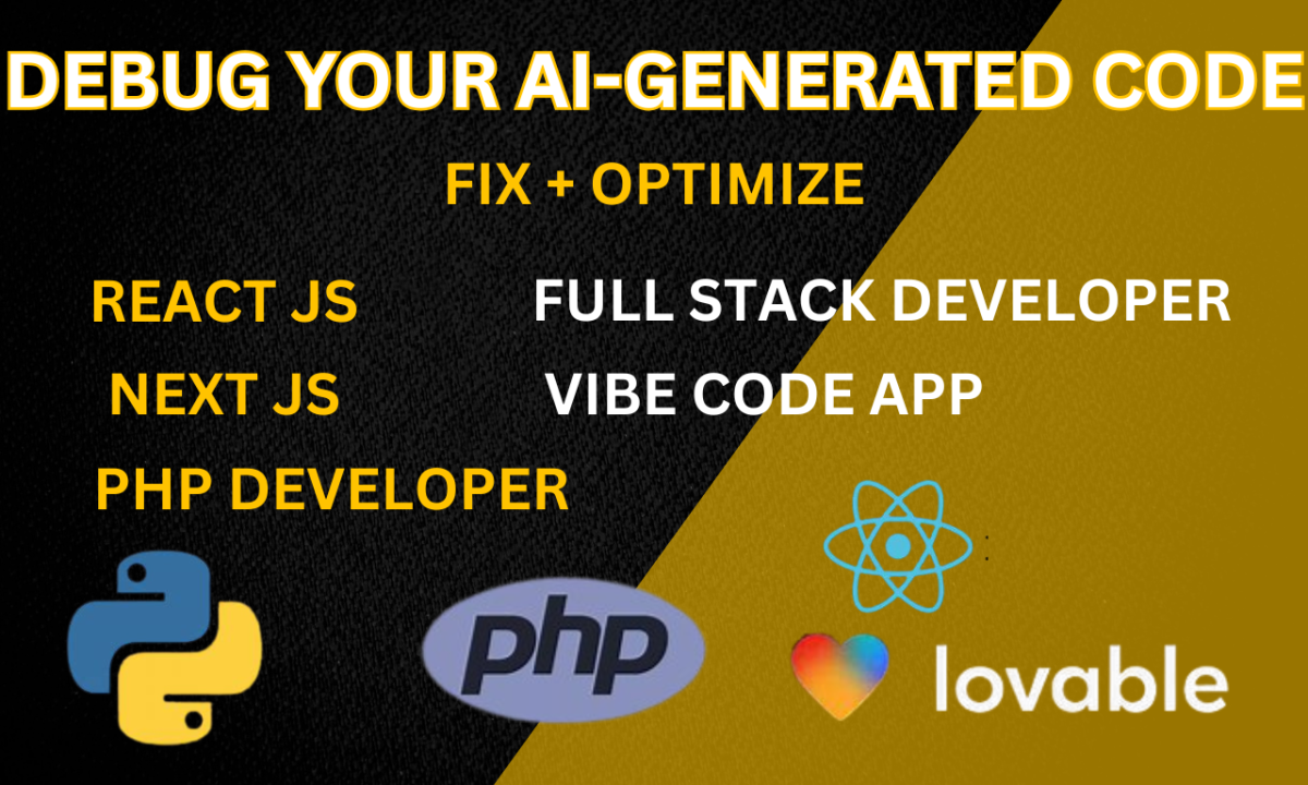 I will fix vibe coded bug code website webapp lovable replit webflow bolt