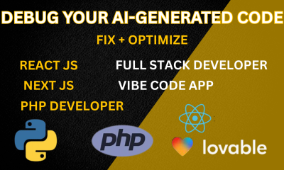 I will fix vibe coded bug code website webapp lovable replit webflow bolt