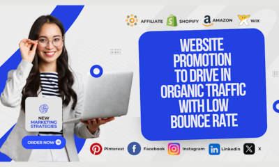 I will do website promotion to drive in organic audiences affiliate shopify amazon