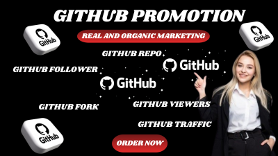 I will organic GitHub promotion for you to gain stars, fork repo and traffic
