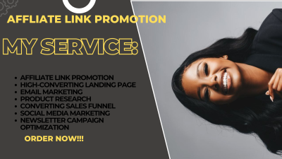 I will do affiliate referral link promotion, ClickBank affiliate link promotion