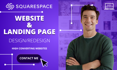 I will build Squarespace website, Squarespace landing page design, website development