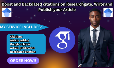 I Will Boost and Backdate Citations on ResearchGate, Write and Publish Your Article