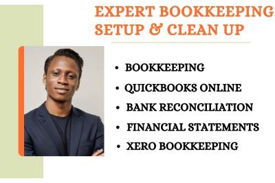 I will do setup, bookkeeping, clean up, and catch up in QuickBooks Online, Wave, and Xero
