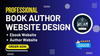 I will build author website ebook website book author website ebook landing page