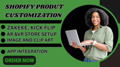 I will set up Zakeke, Kickflip, or Customily product configurator for Shopify