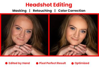 I will do bulk photo editing your headshot