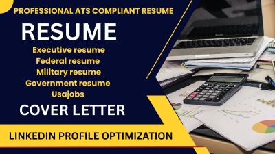 I will write a federal resume for USA jobs, an executive resume, a government resume