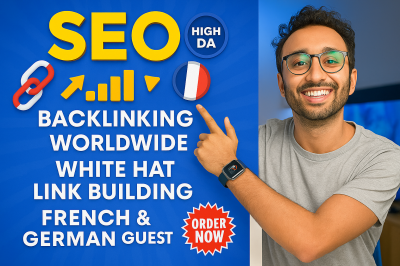 I will do SEO backlinks, white hat link building, high DA rank with French guest post