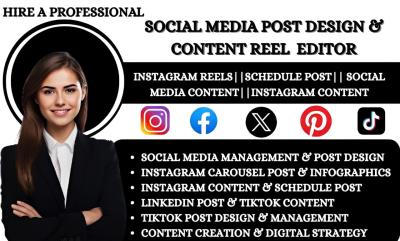 I will design Instagram carousel, Instagram post, Instagram infographics and reels