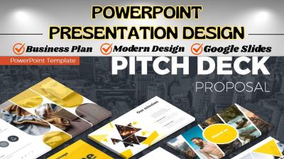 I will design business sales pitch deck PowerPoint presentation PPT slide Google Slide