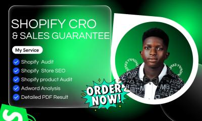 I will increase the conversion rate of your Shopify store with CRO audit, CRO, and sales strategies