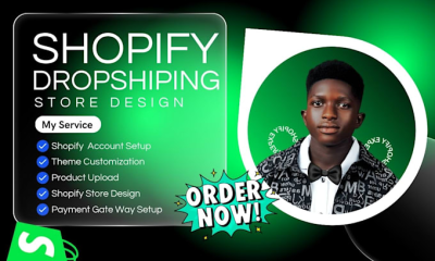 I will design Shopify redesign Shopify store Shopify dropshipping store Shopify website