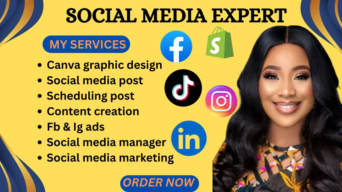 I will be your Instagram social media post design marketing manager and content creator