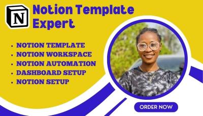 I will custom Notion template, Notion dashboard, client portal