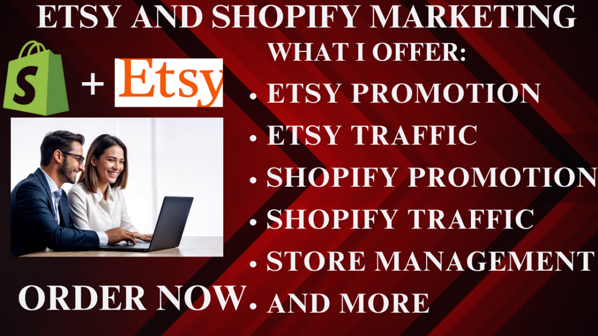 I Will Do Etsy and Shopify Promotion to Boost Sales, SEO, and Traffic for Any E-commerce Website