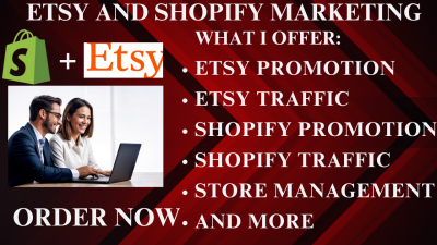 I Will Do Etsy and Shopify Promotion to Boost Sales, SEO, and Traffic for Any E-commerce Website
