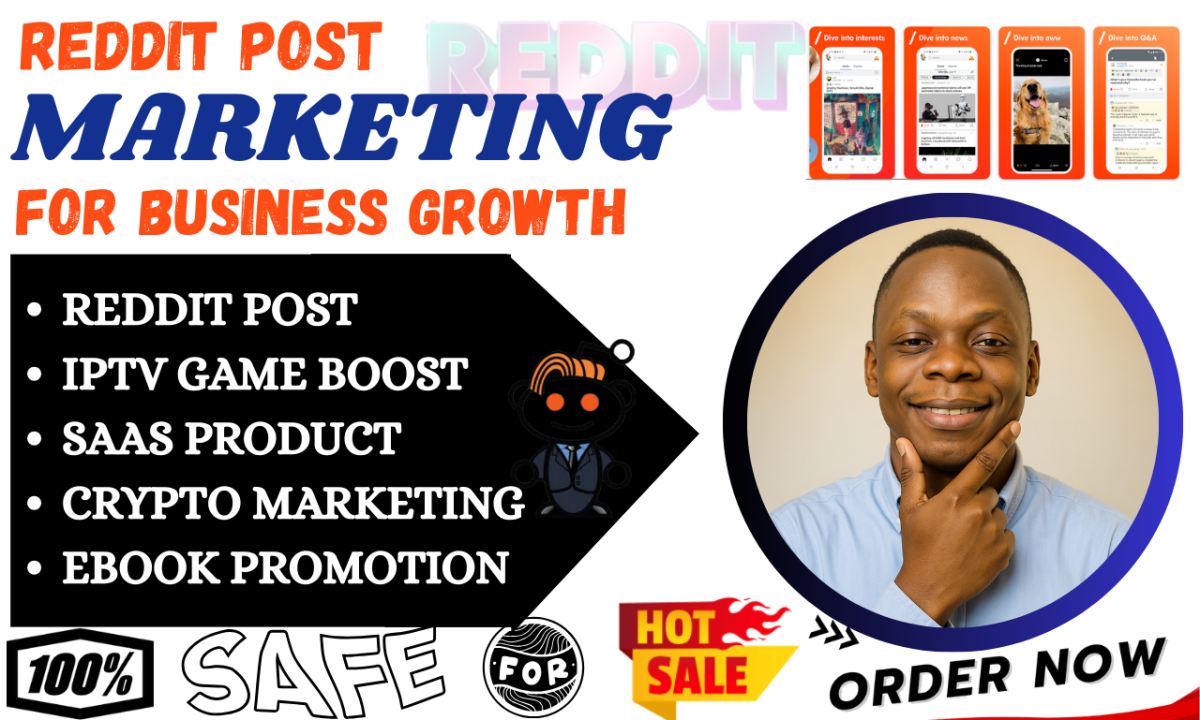 I will reddit post management for IPTV, game, manage SaaS product, link crypto, web link