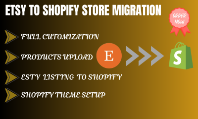 I will professionally migrate your Etsy shop to a fully functional Shopify store