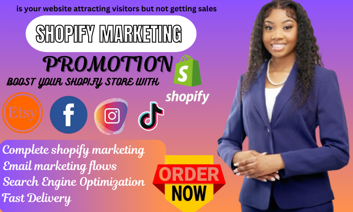 I will boost Shopify store sales, ecommerce dropshipping marketing, Shopify promotion