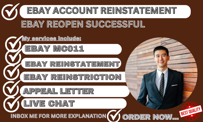 I will do eBay account reinstatement VERO suspension MC011 MC999 reinstatement store