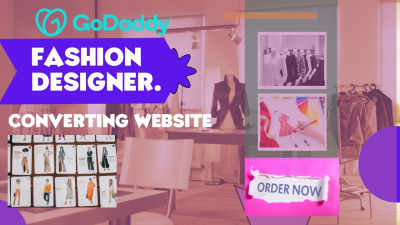 I will design and redesign GoDaddy fashion website using GoDaddy, Wix