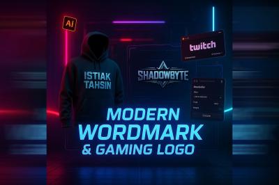 I will professionally design modern trendy gaming logo