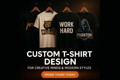 I will professionally design catchy t shirt logo creator design