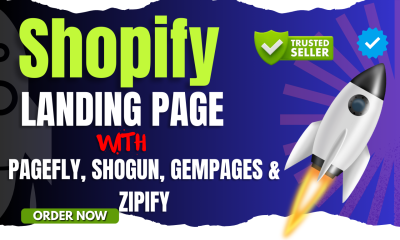 I Will Design Shopify Ecommerce Store Landing Page with PageFly, GemPages, Shogun, Zipify
