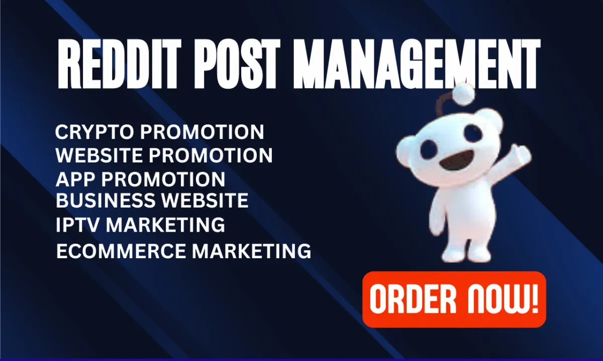 I will boost Reddit post management for business website CBD link crypto AI app