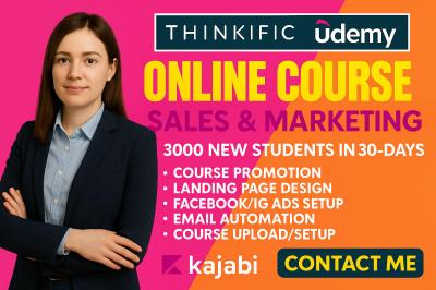 I will do Udemy Online Course Promotion, Udemy Course Promotion Online Course